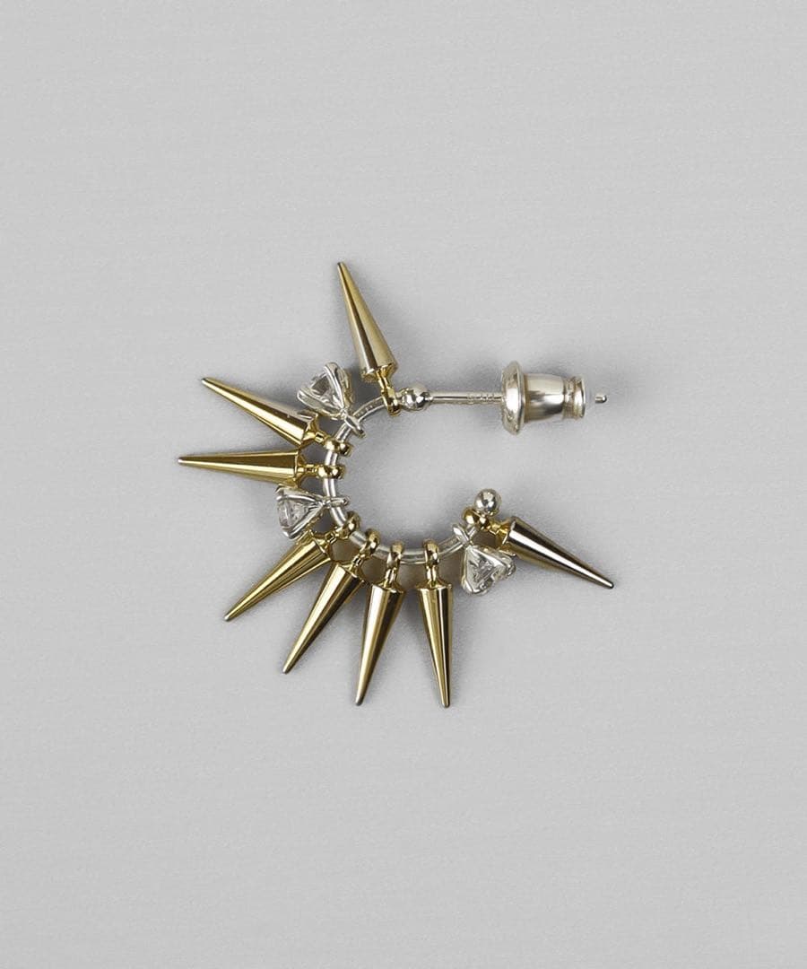 e.m.スタッズ×ジルコニアピアス片耳