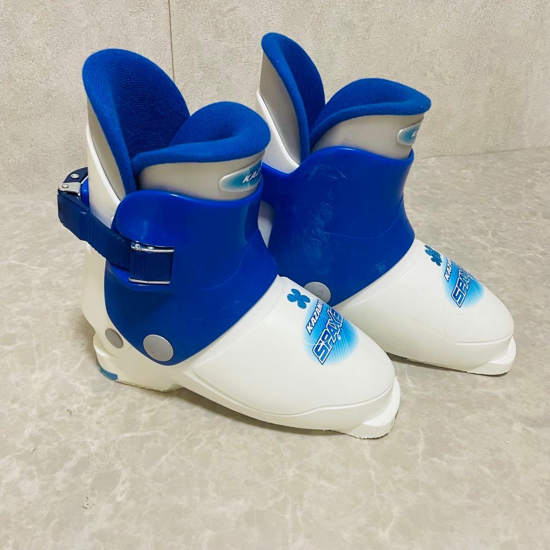 KAZAMA 子供用 スキー 4点セット ブーツ 板 ストック 120 22