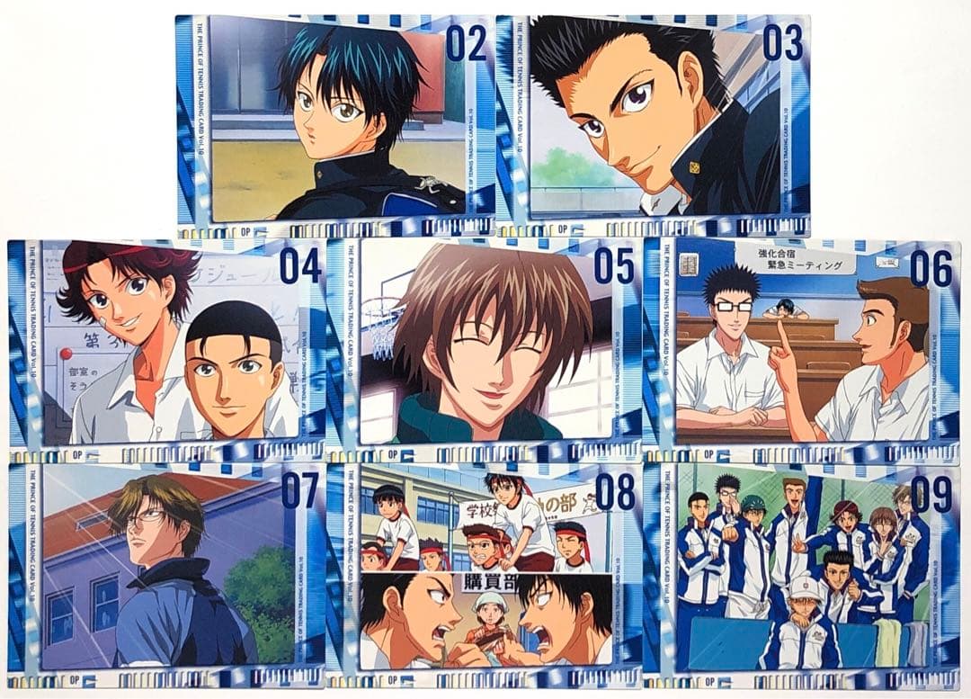 【青学】テニスの王子様 越前リョーマ 手塚 不二 他 OPカードセット 8枚 B