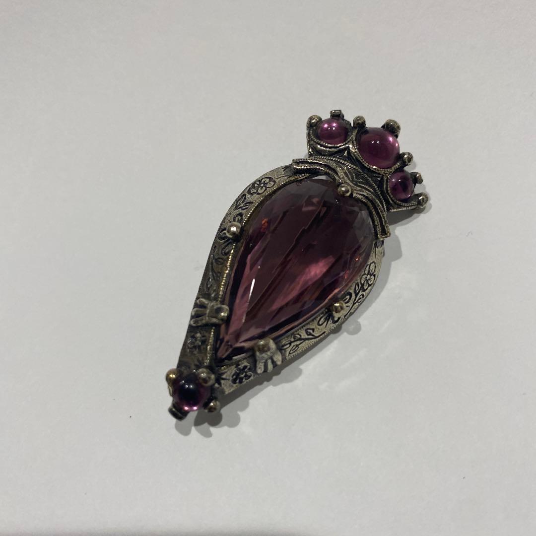 MIRACLE 英国ヴィンテージブローチ　カラーストーン