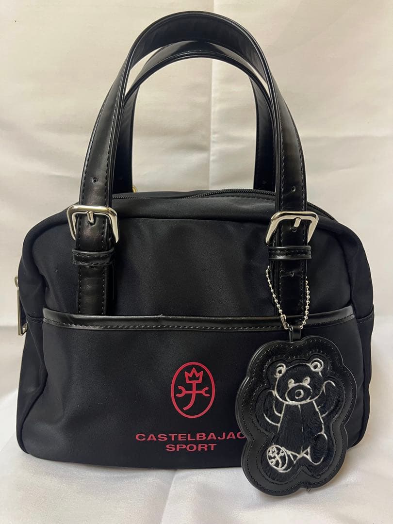 カステルバジャック　T挿しBEAR付き　サッチェルラウンドバッグ