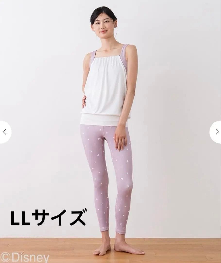 新品【SUKALA】レイヤードタンク＆レギンスセットアップ(LL/ミニーマウス)