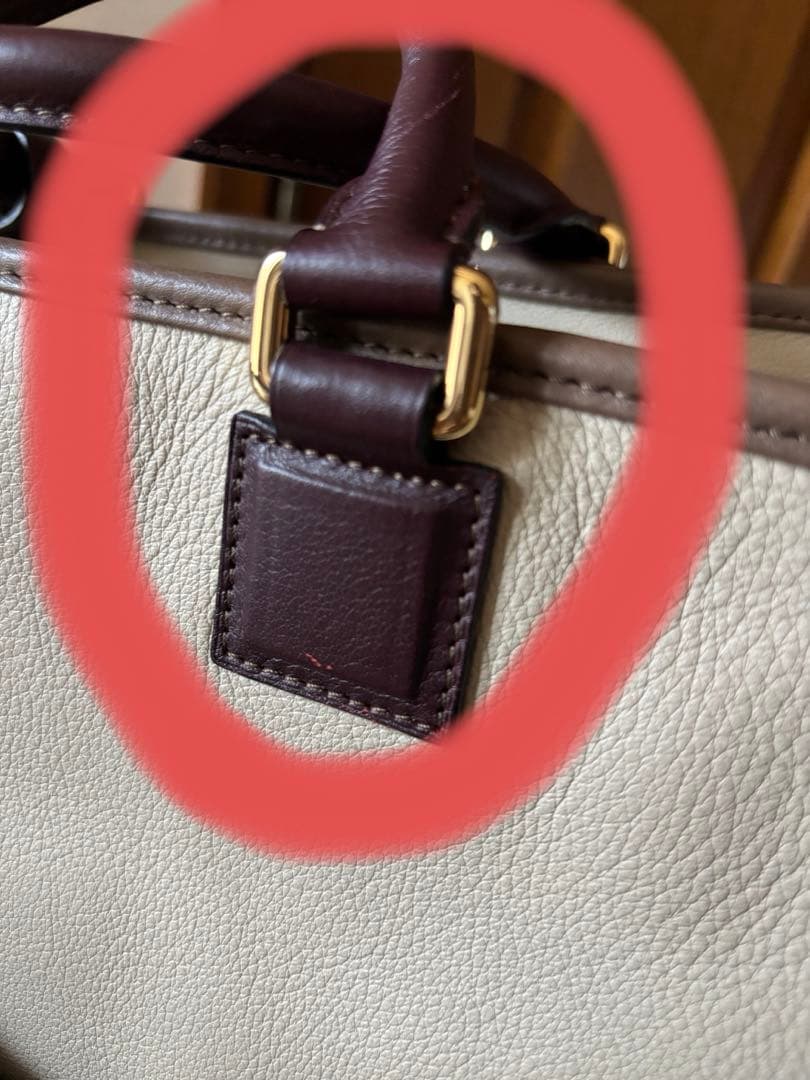 新品未使用　LOEWE レザー バッグ クリーム/ブラウン