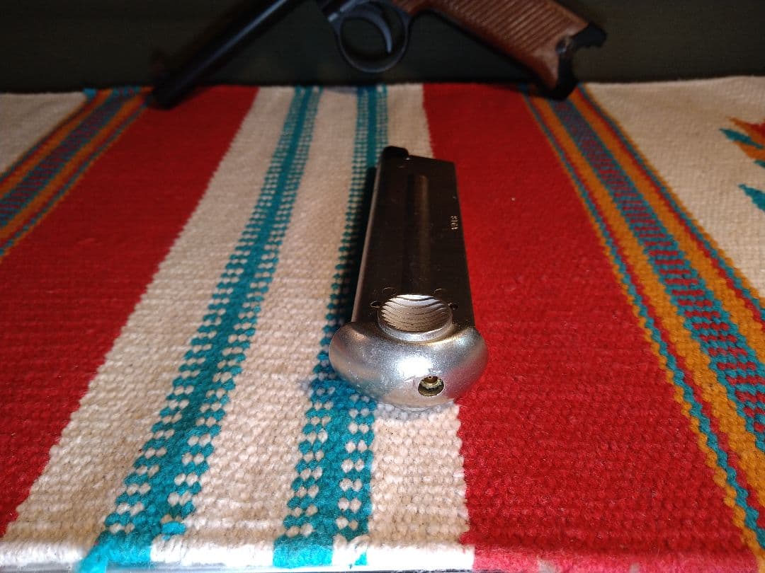 美品ジャンク！マルシン　南部十四年式ガスブロ　８mmBB弾仕様　ガス抜け・漏れ有