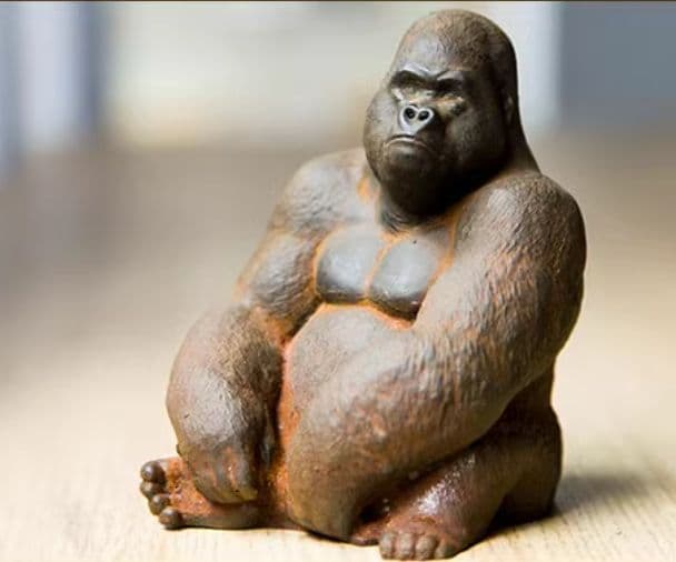 ゴリラ動物 デスク書斎リビング 玄関お 茶台 装飾品 工芸品 置物