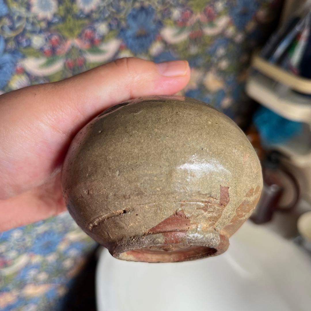 李朝　高麗　前期　徳利　花瓶　鉄絵