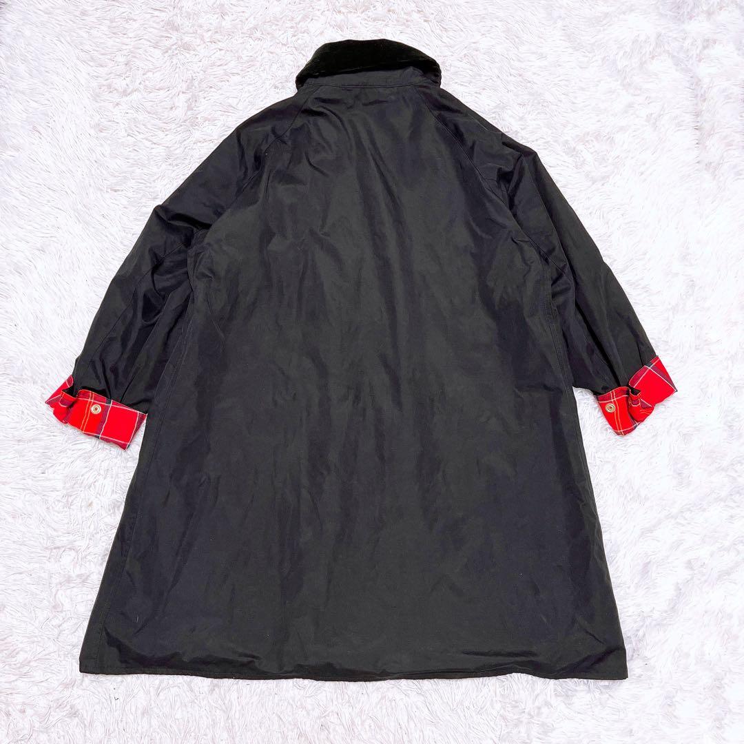 フレームワーク BARBOUR オーバーサイズ コート 黒 チェック バブアー