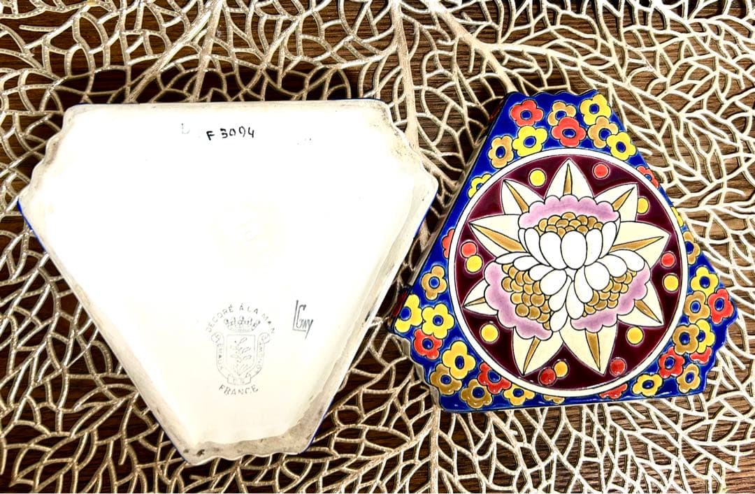 Longwy フランス製 手描エナメル彩色(ロングイ)