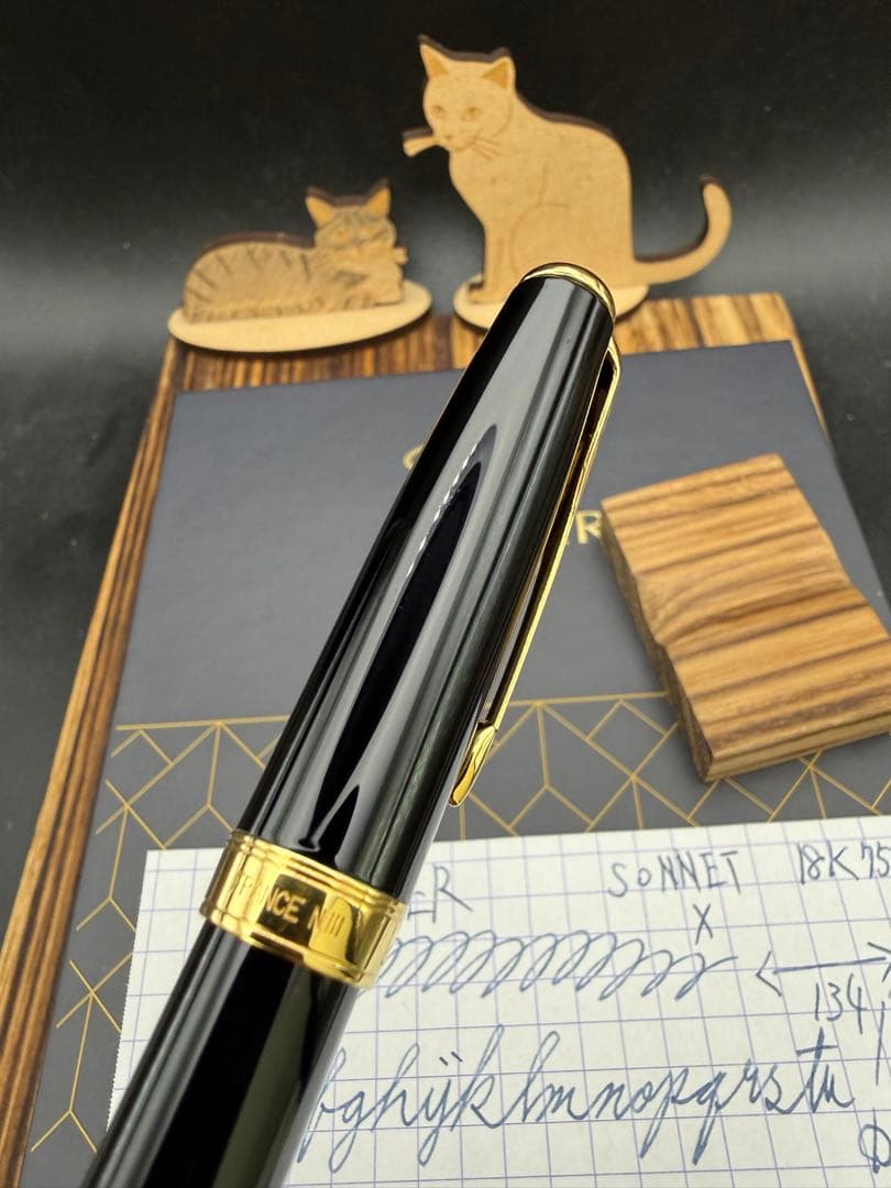 PARKER 万年筆 ソネット ラックブラックGT 18K X