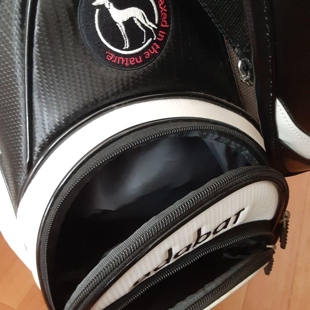 adabat ゴルフ キャディバッグ 黒/白　犬