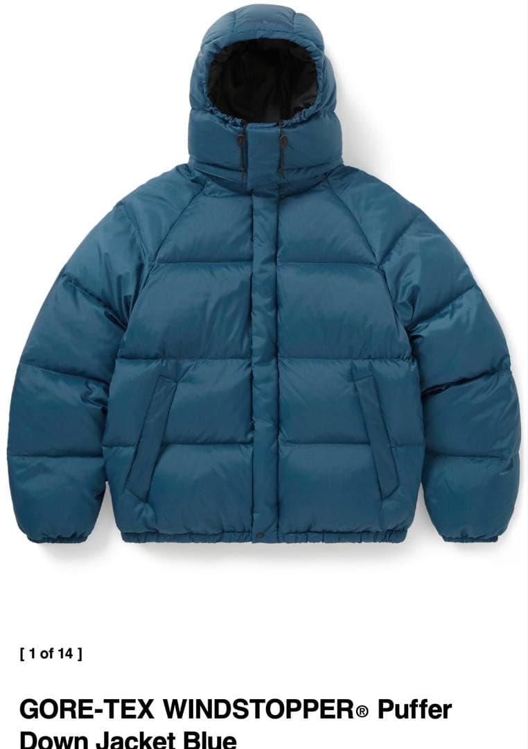 thisisneverthat ダウンジャケット ブルー