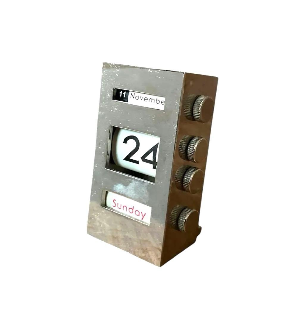 【vintage】金属製永久デスクカレンダー