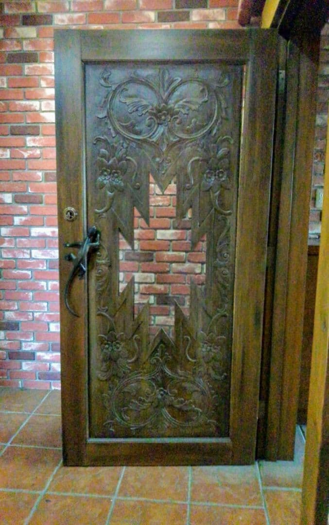 ★ オルテガ デザイン ビンテージ メキシコ 扉 木製 手掘り