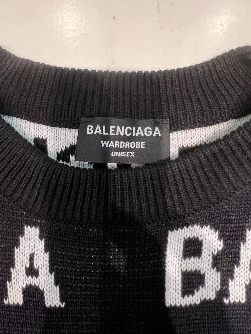 BALENCIAGA ロゴニットセーター ブラック