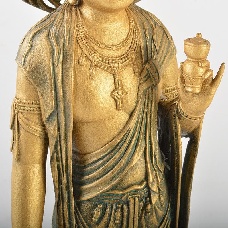 大仏師　松久宗琳作　ブロンズ　瑠璃観音像　仏像　高さ約35.5cm　HR5873