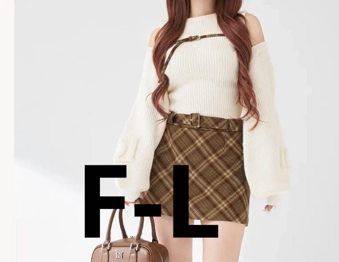 ドッキングミドルウエストニットミニワンピース darich FL