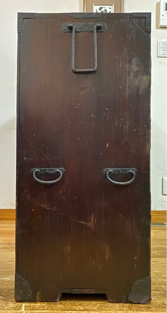 骨董の仙台箪笥　アンティークチェスト　鍵有り