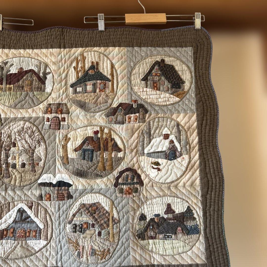 ハンドメイド　キルト　パッチワーク　風景デザイン タペストリー