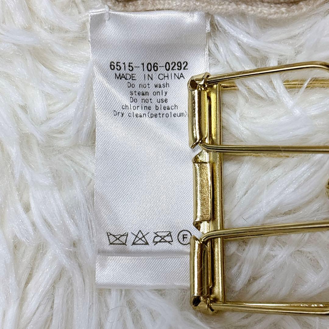 ドゥロワー✨美品✨カシミヤクルーカーディガン✨ベージュ✨シェルボタン✨現行タグ