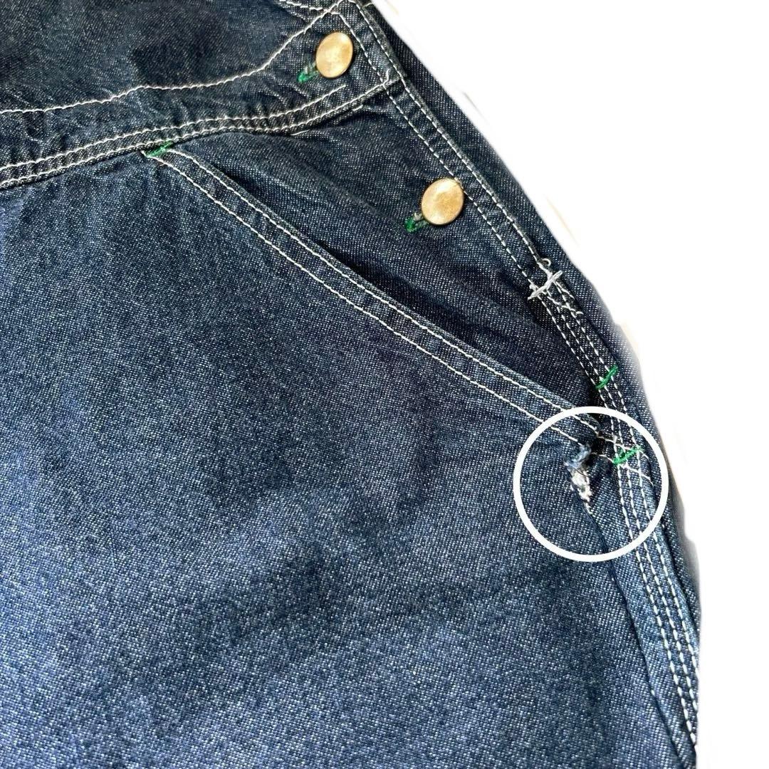 【キングサイズ】ダークブルー デニムオーバーオール超ビックサイズ大きい4XL5L