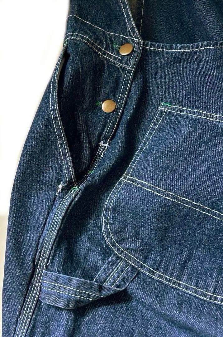 【キングサイズ】ダークブルー デニムオーバーオール超ビックサイズ大きい4XL5L