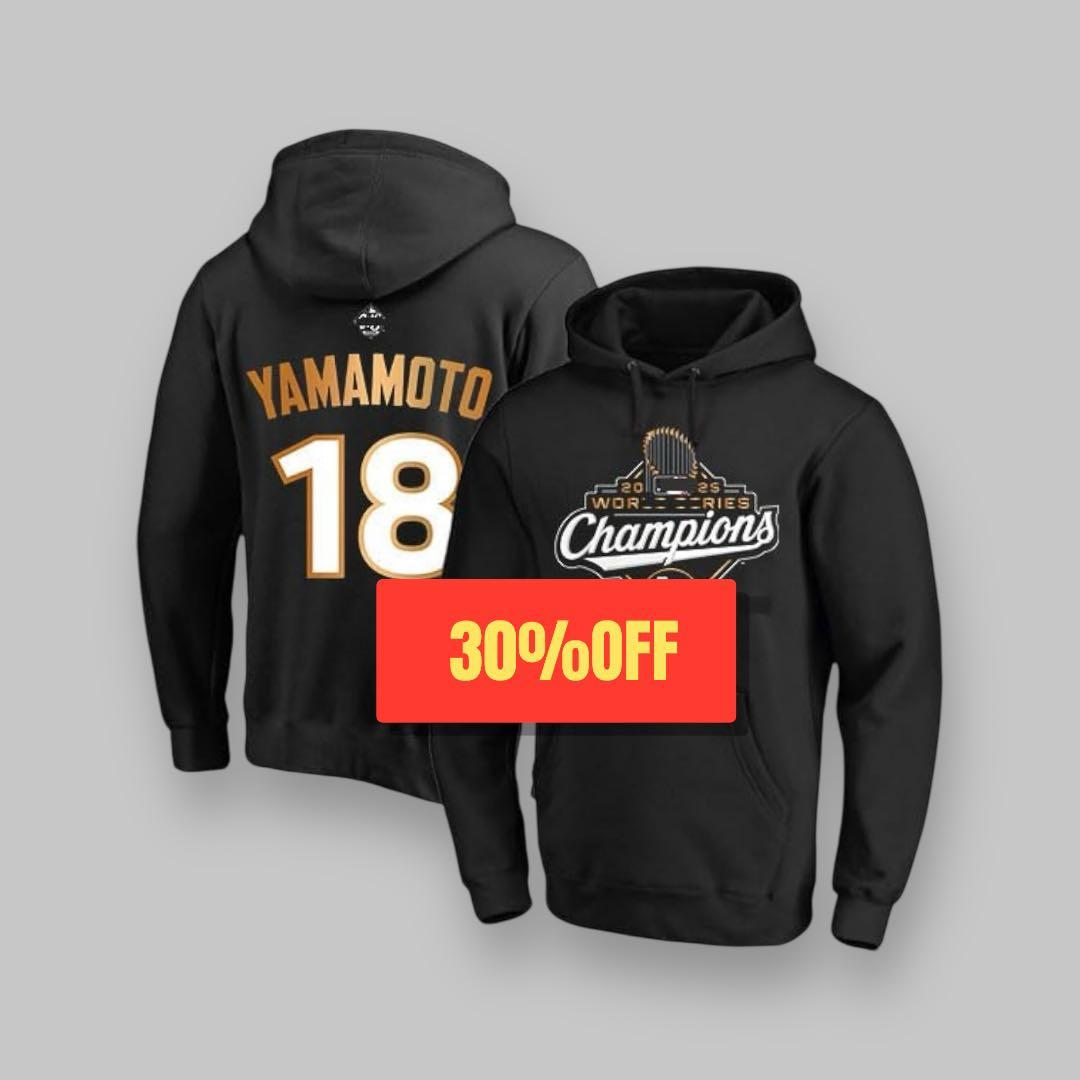 MLB dodgers 山本由伸　World Series 2025 黒パーカー