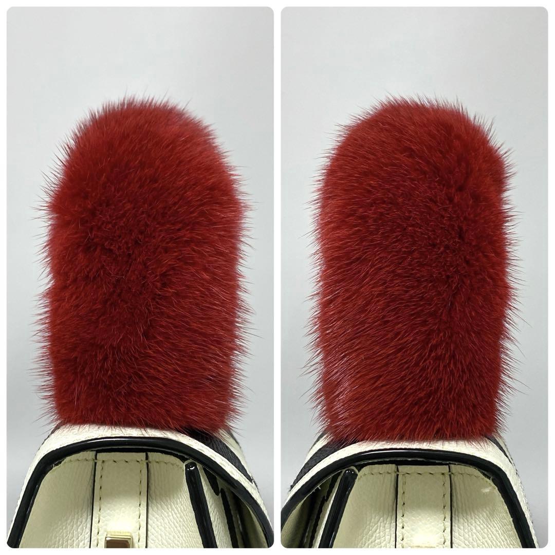 Valextra / ハンドルカバー ミンクファー レッド イジィデ用