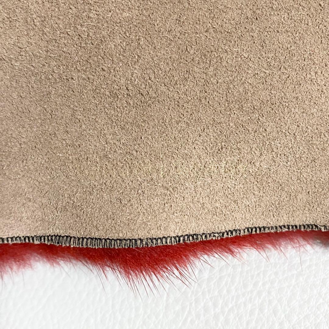 Valextra / ハンドルカバー ミンクファー レッド イジィデ用