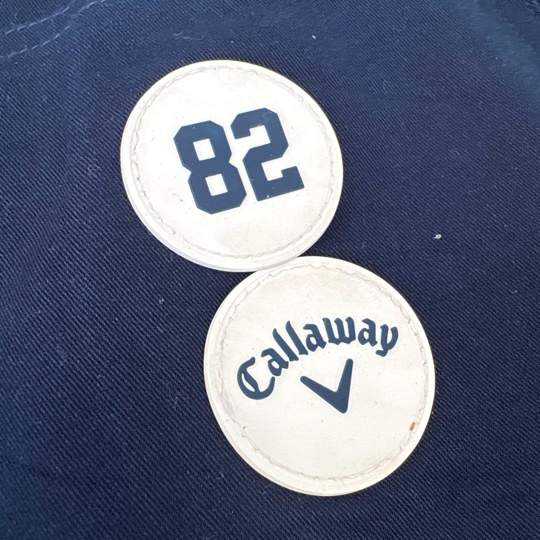 【6点セット】Callaway ゴルフウェアセット一式 ホワイト/ネイビー