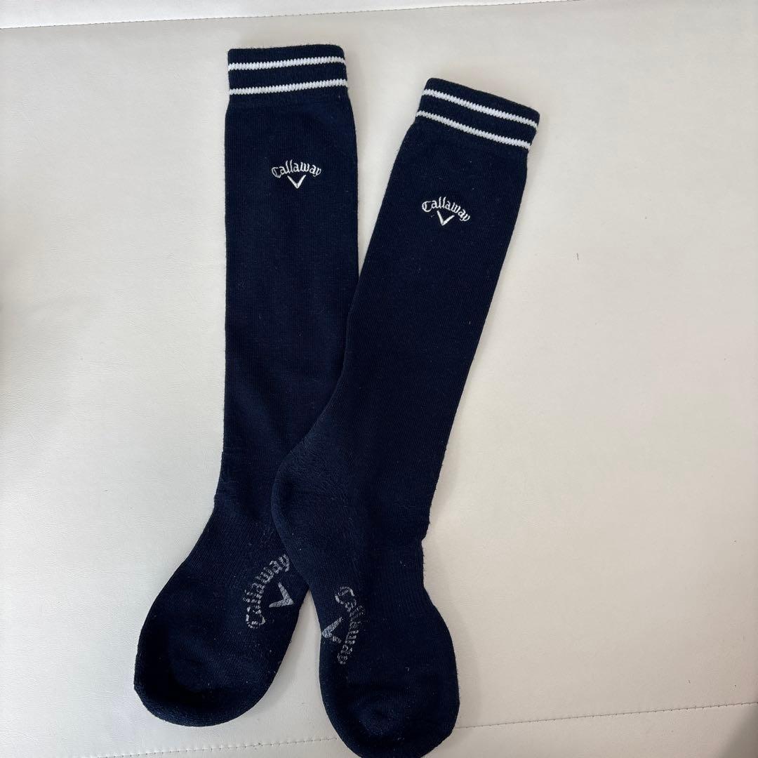 【6点セット】Callaway ゴルフウェアセット一式 ホワイト/ネイビー