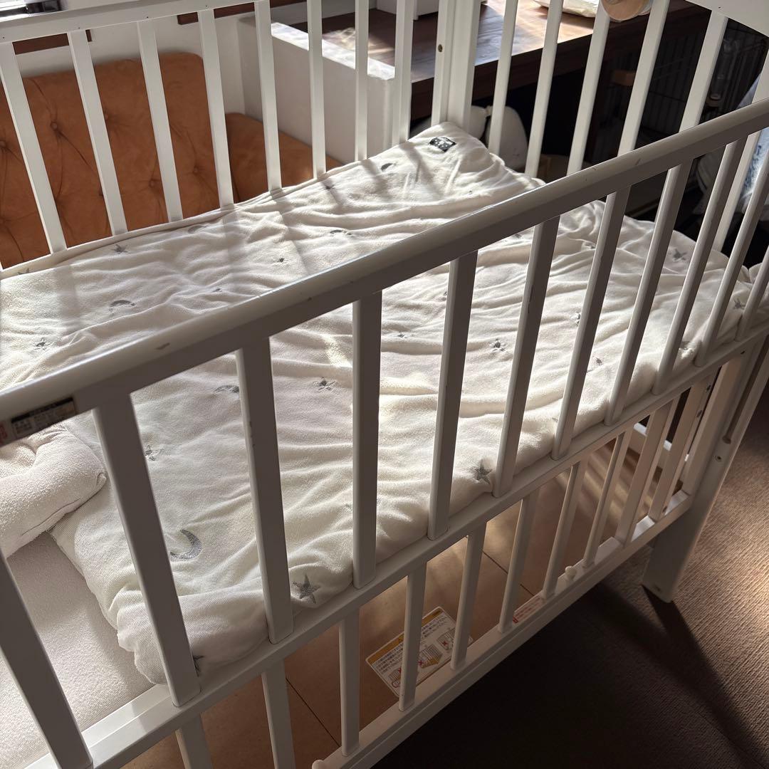 ※引取り限定　KATOJI ベビーベッド ハイタイプ（レギュラーサイズ）　＋布団