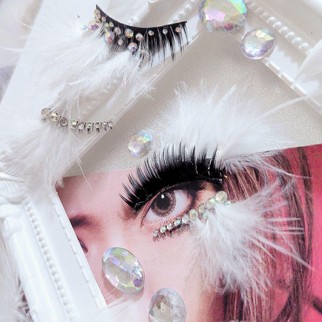 ❤★Super White Swan★上下partyまつげスーパーホワイトスワン