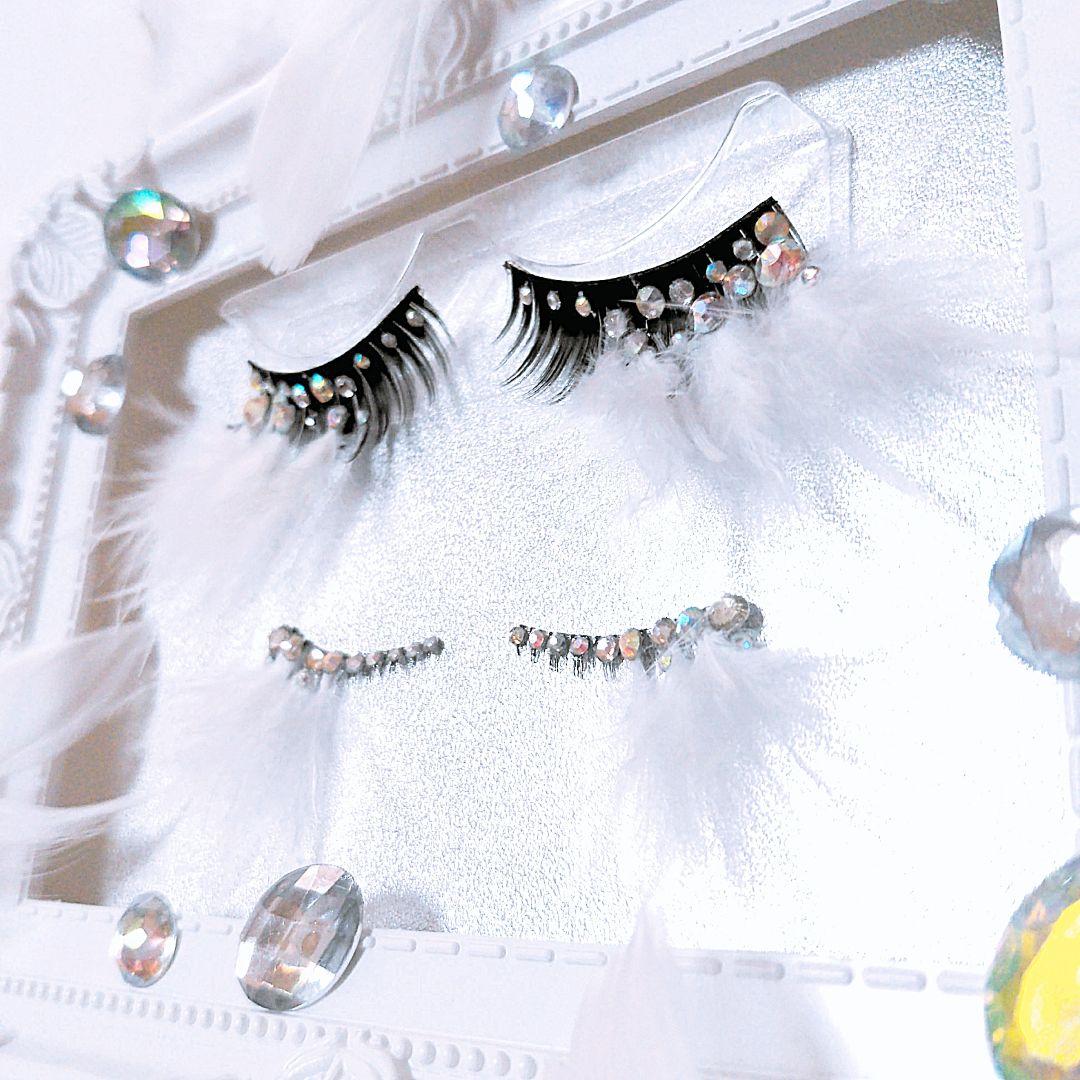 ❤★Super White Swan★上下partyまつげスーパーホワイトスワン