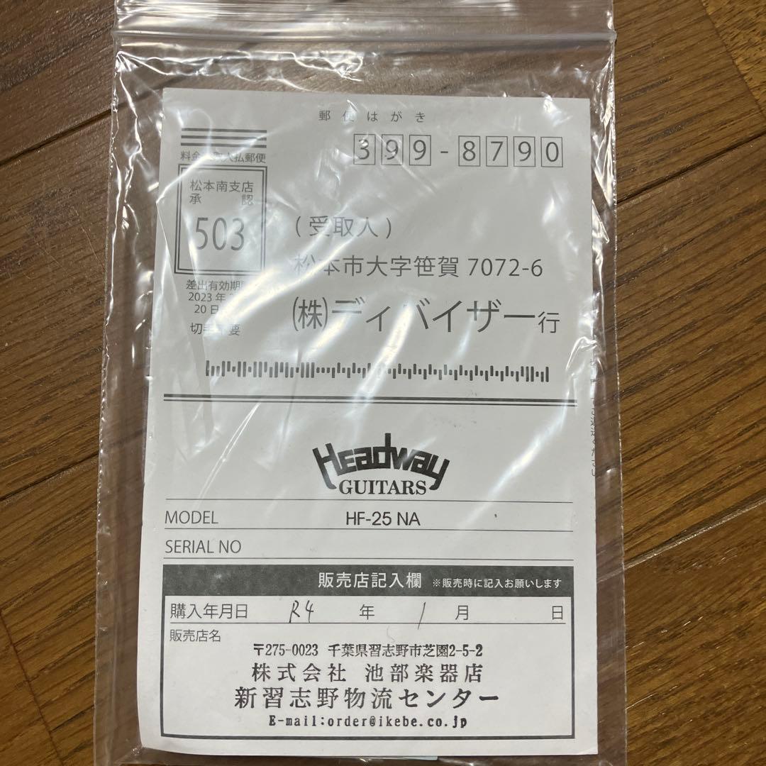 Headway HF-25 NA アコースティックギター