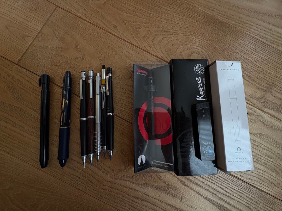 シャーペンセット カヴェコスペシャルブラス、タイムラインetc.....