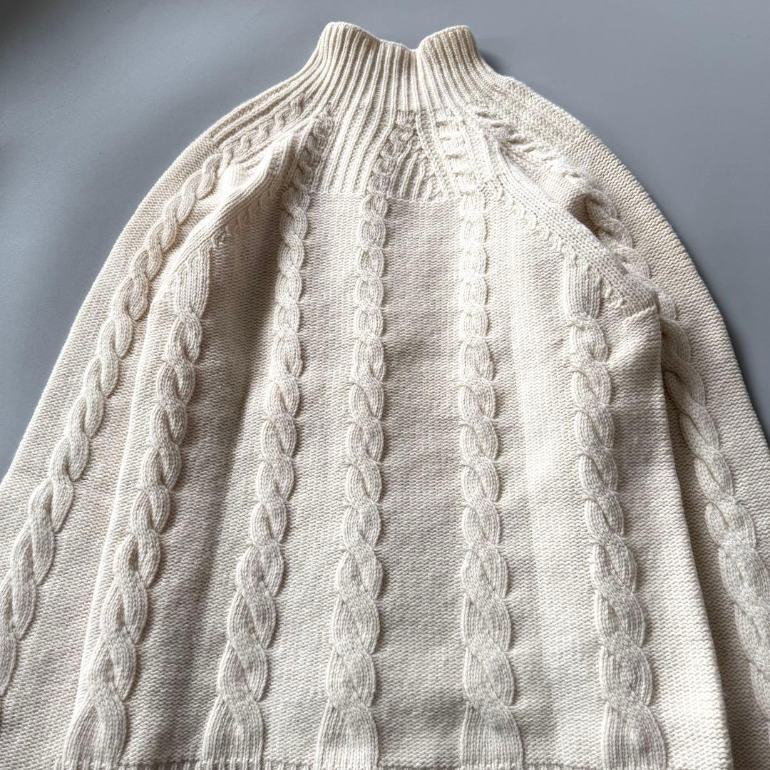 S マックスマーラ　カシミヤ混　ウール　ジップカーディガン　アイボリー