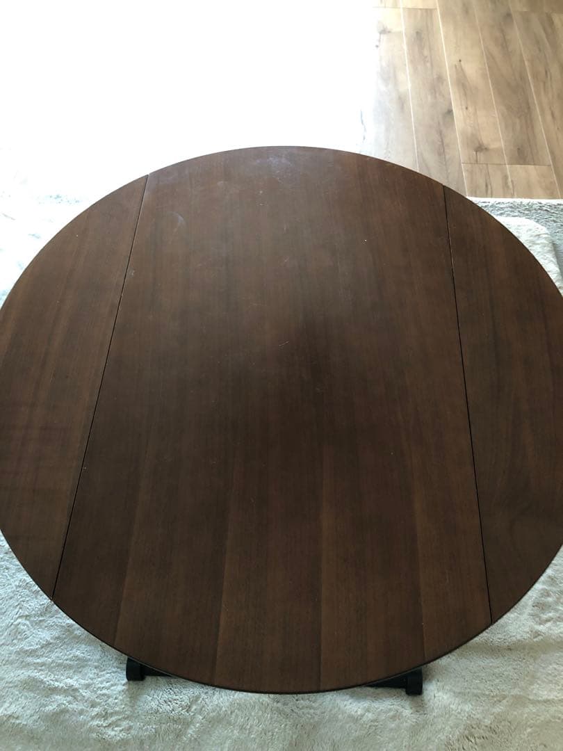 大川家具　東馬　昇降式バタフライテーブル 120cm