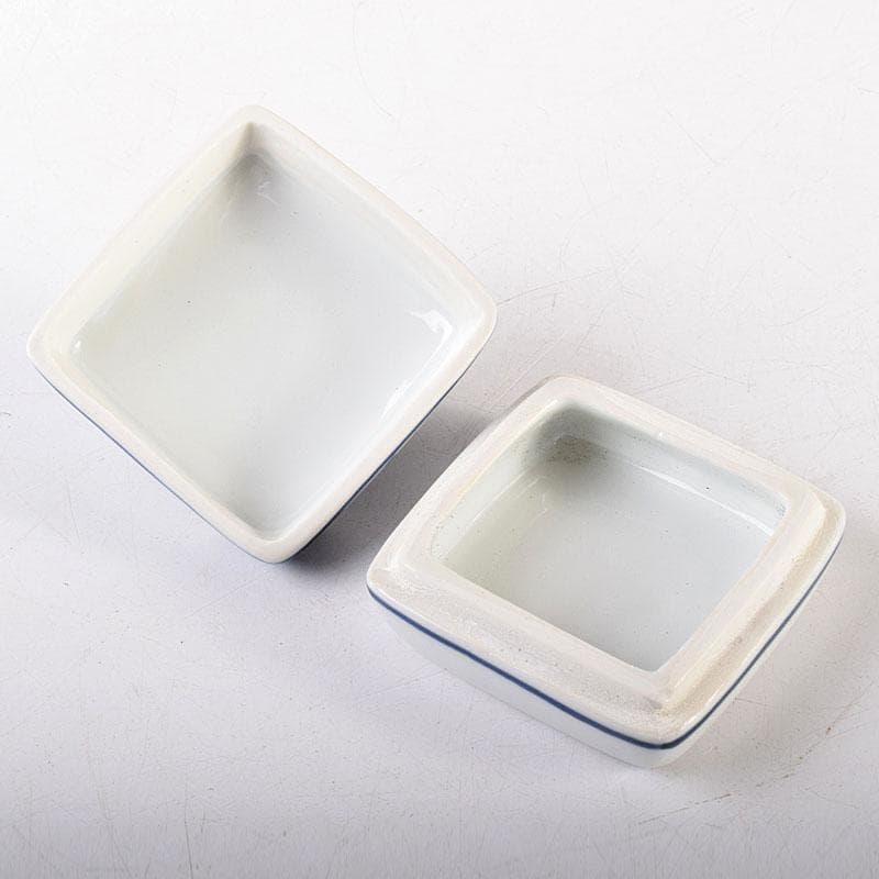 茶道具　京焼　御室窯造　染付　隅田川　香合　共箱　V　7962