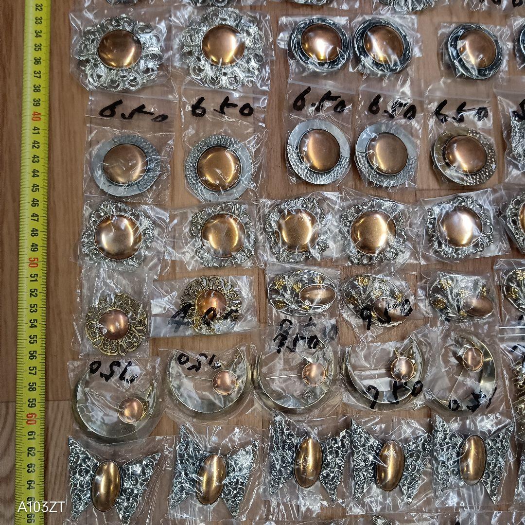 未使用 七宝焼 材料 ブローチ ペダントトップ 420個 まとめて