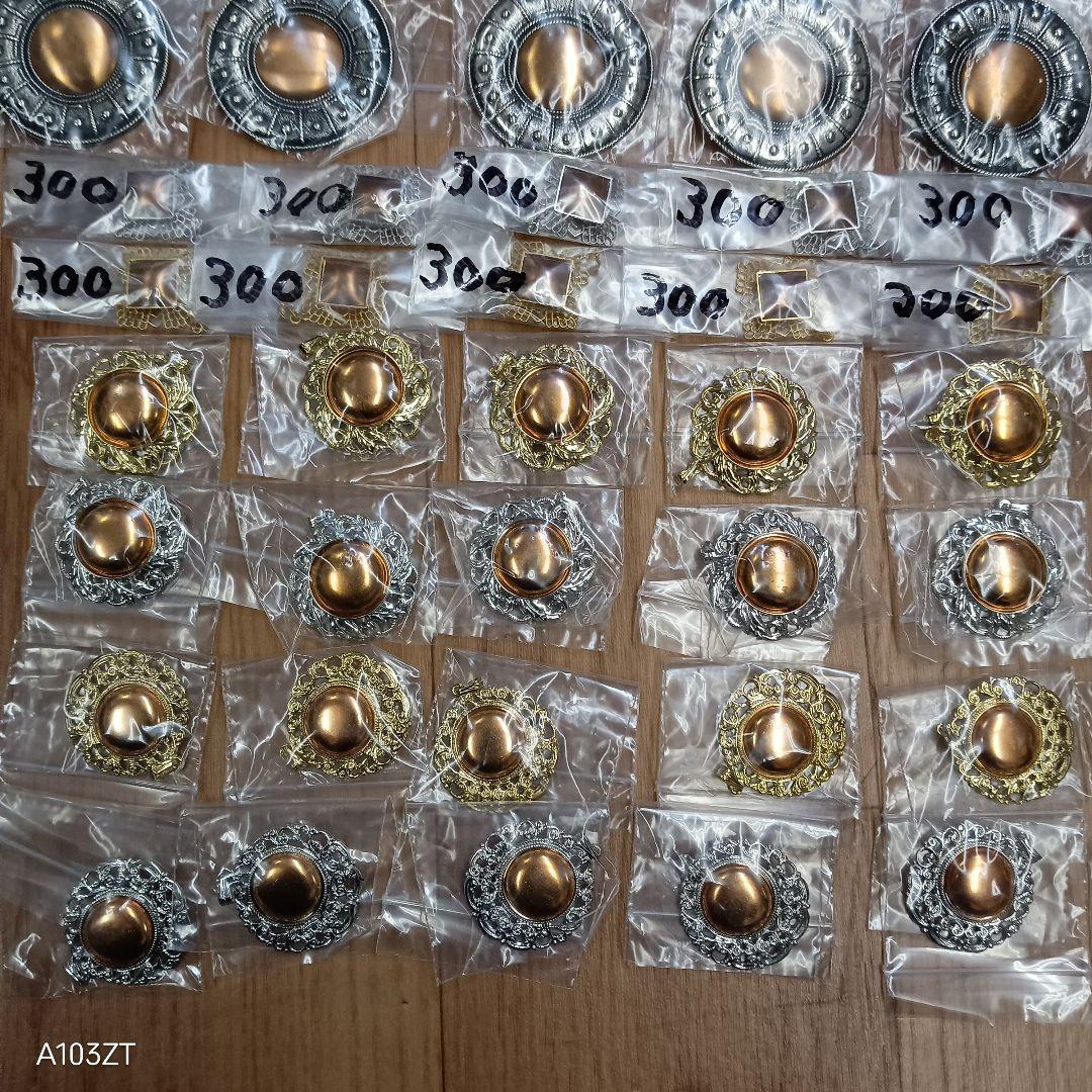 未使用 七宝焼 材料 ブローチ ペダントトップ 420個 まとめて