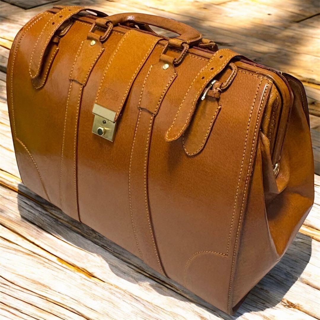 美品　ブルーノコンテイ　ボストンバッグ 本革　ドクターバッグ　昭和レトロ