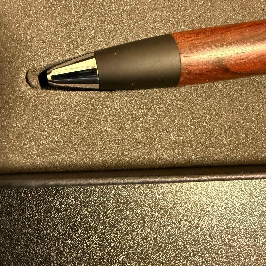 【新品未使用】野原工芸 スタンダードボールペン　シルバー　紅木