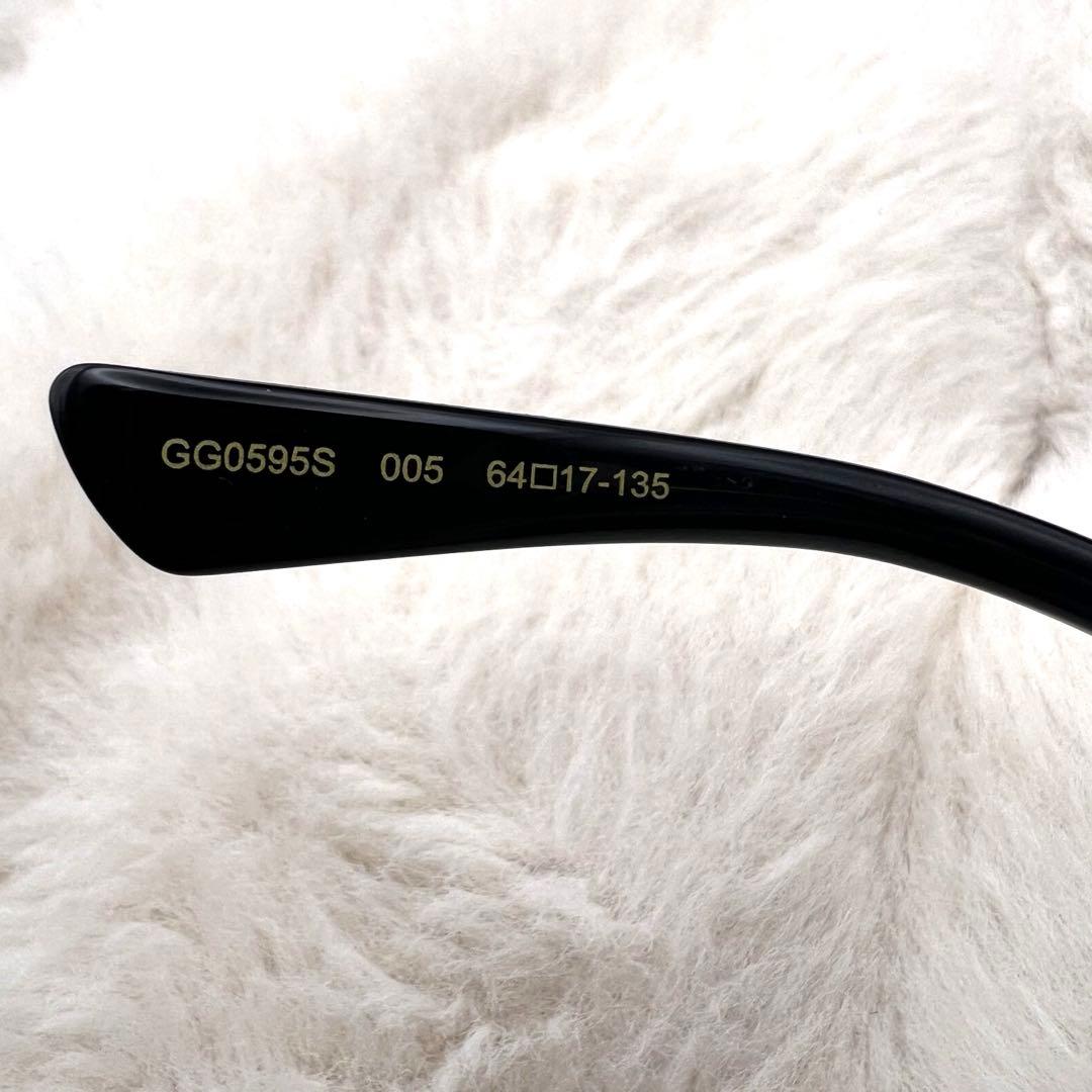 極美品✨GUCCI サングラス GG0595S ゴールド ブラック系