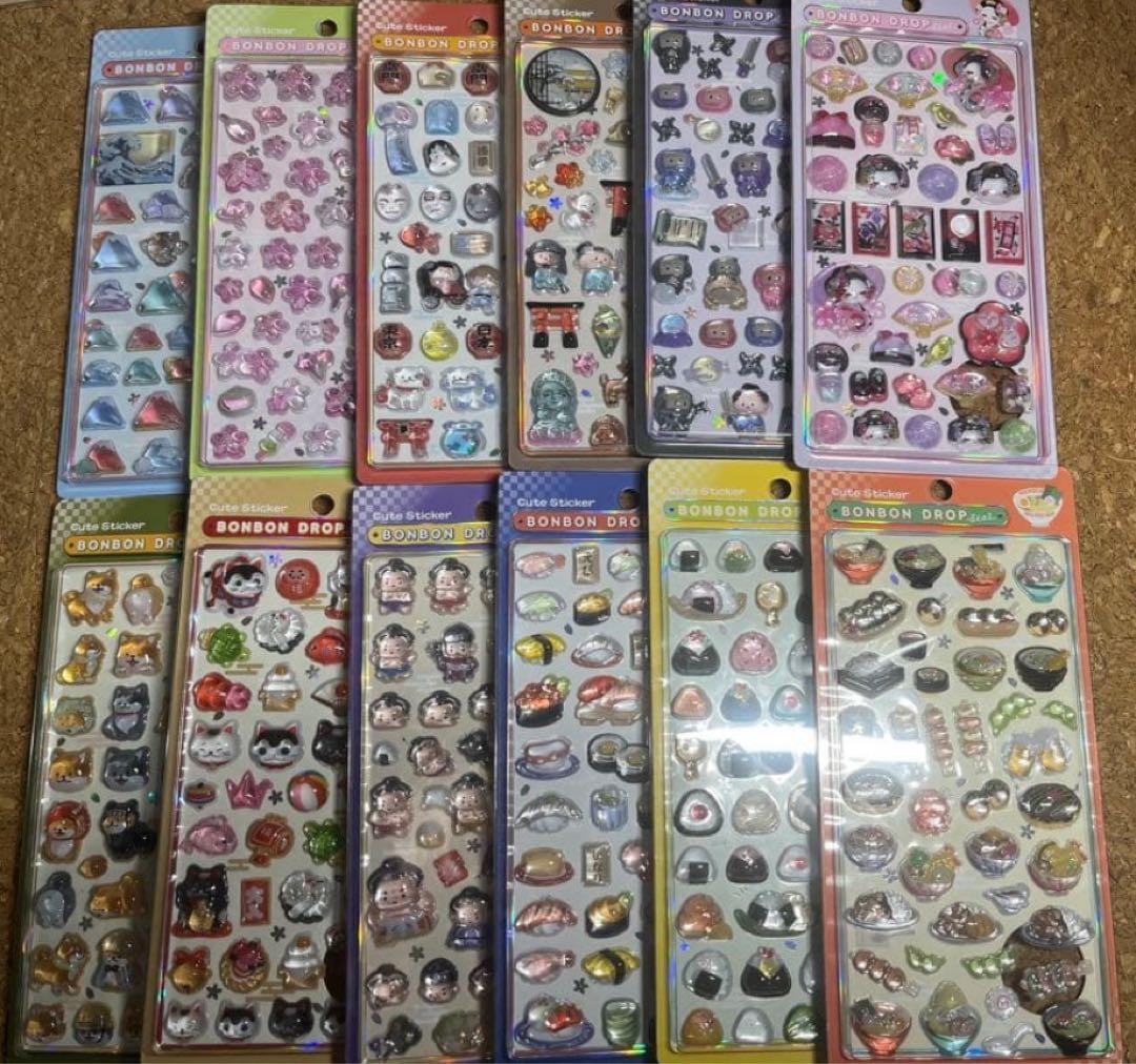 【正規品】 ボンボンドロップシール 和柄　フルセット　全種類　第一弾