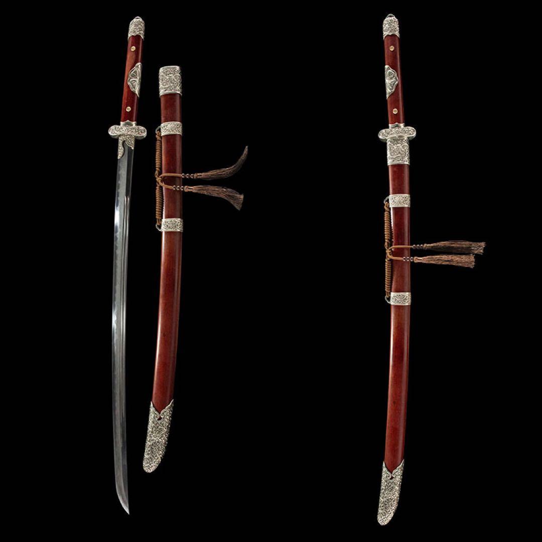 丁白桜戦刀 模造刀 居合刀 武士道 武具 漢剣 唐刀 龍泉剣 手鍛造打