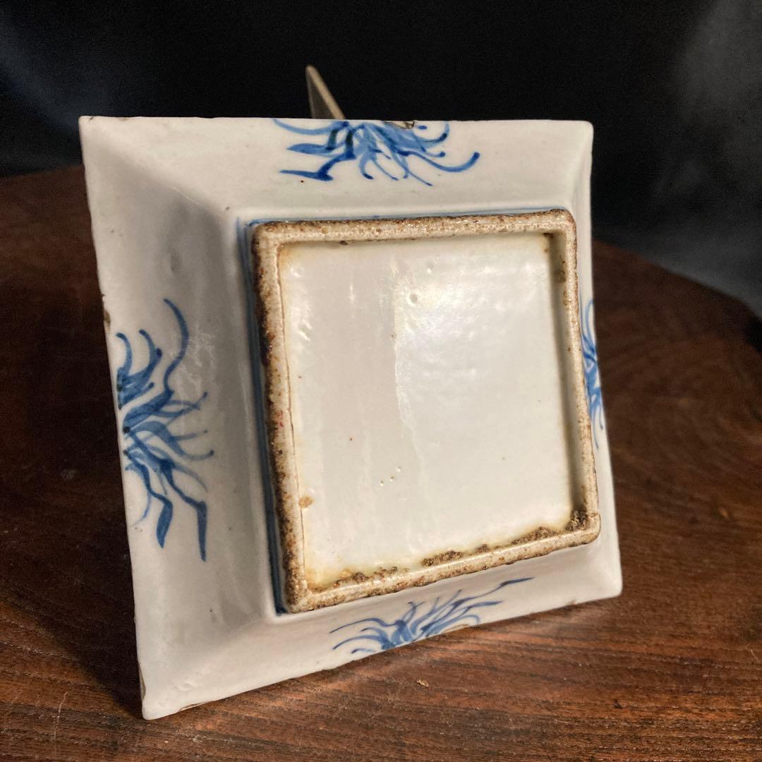 赤札閉店セール❗️【ギャラリー三益】古染付　文官紋方角皿