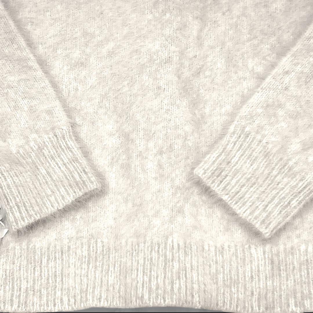 訳あり　新品タグ付き　高級ブルーフォックス100％　ニット　カーディガン　M-L