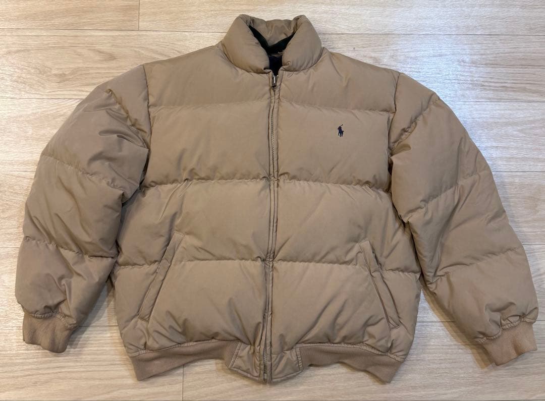 90s ラルフローレン ヌプシ型 ダウンジャケット ベージュL