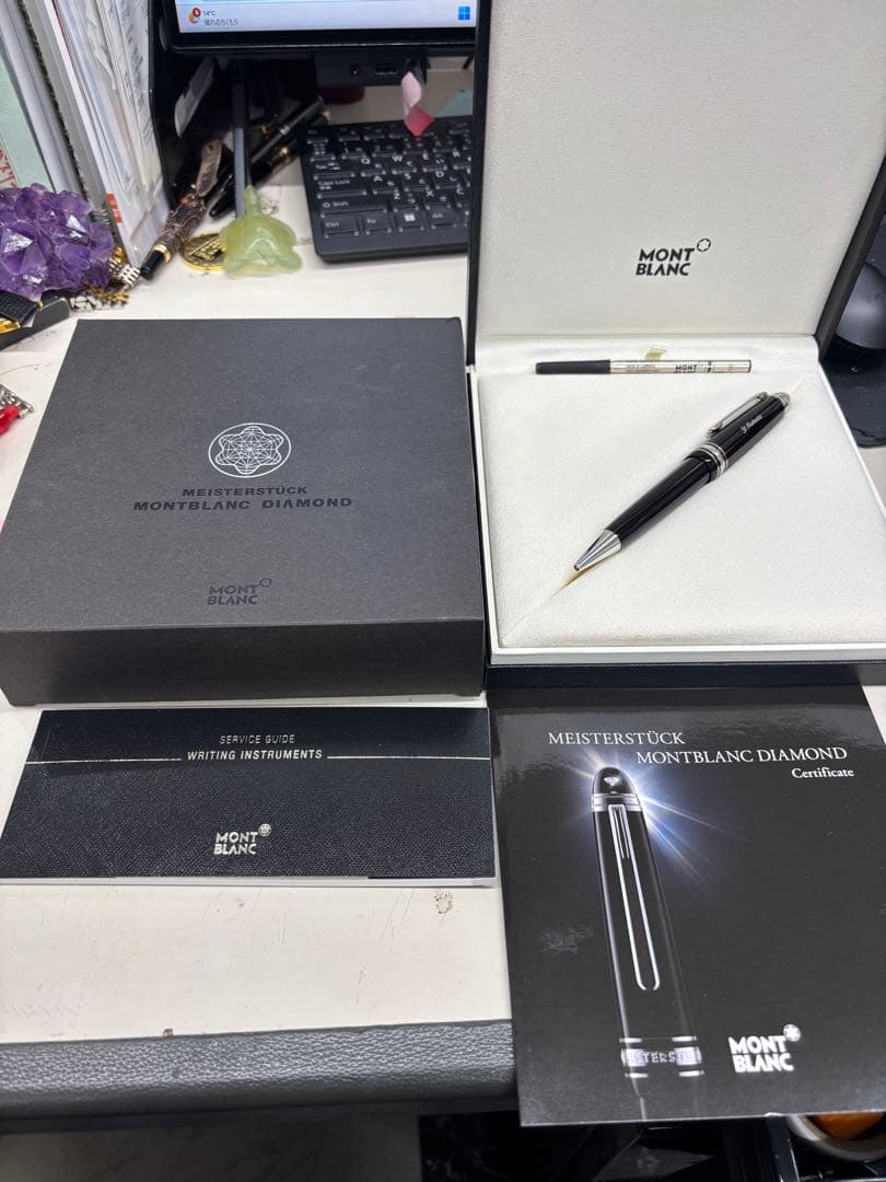 B5583 モンブラン　ダイヤモンド　ボールペン M23871 イニシャルあり