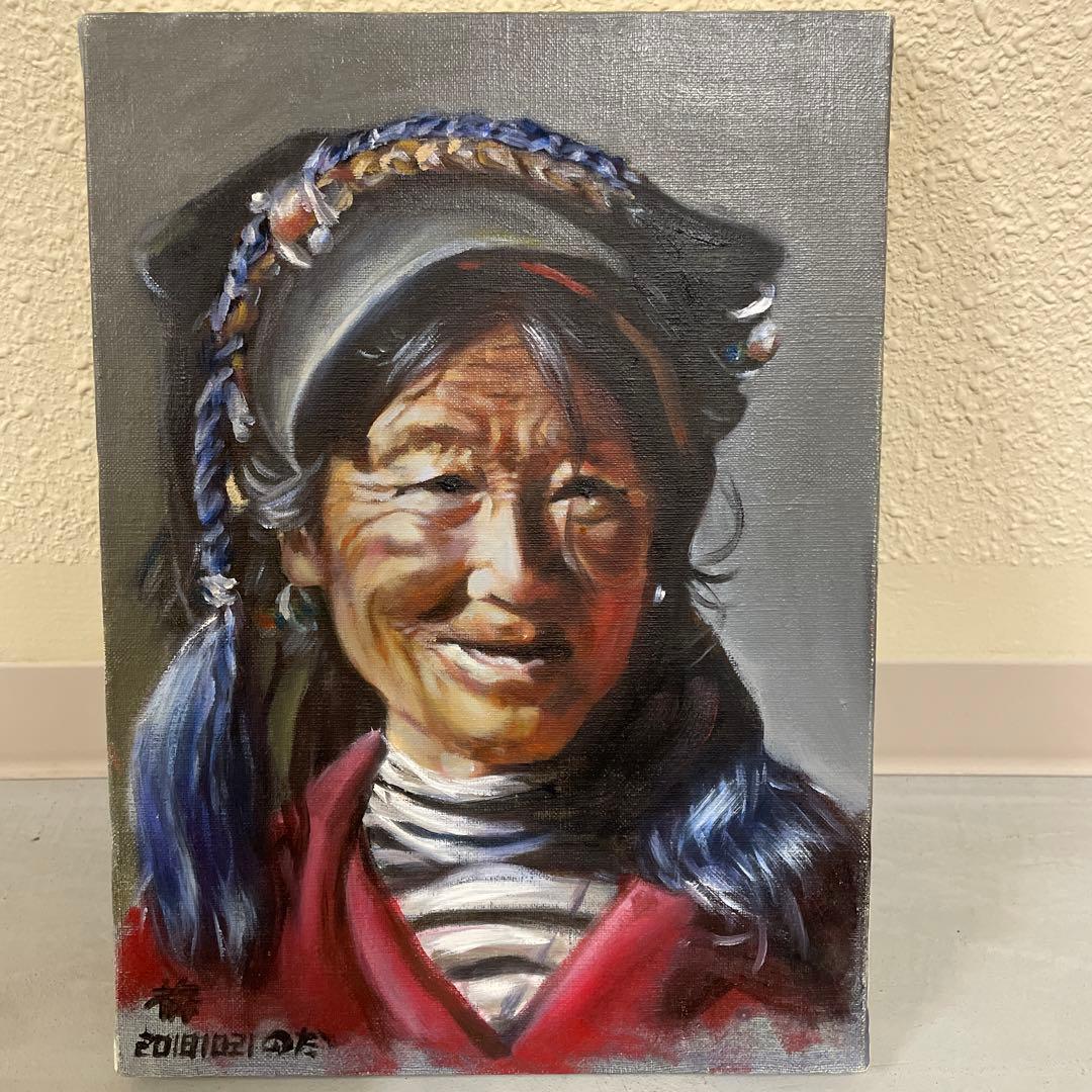 油彩画 女性の肖像 F4サイズ 2018年制作